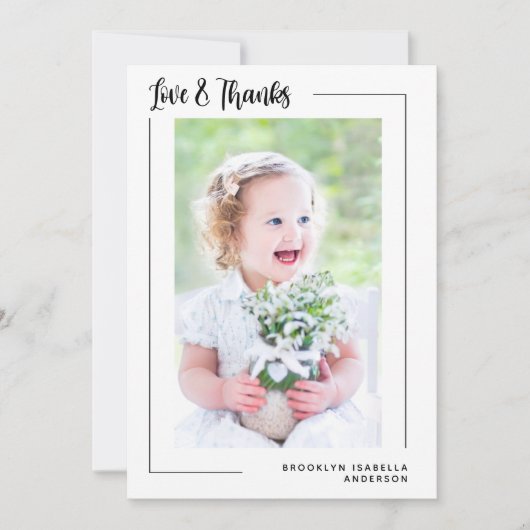 Liefde & Bedankt Moderne foto-baptisme (Voorkant)