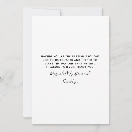 Liefde & Bedankt Moderne foto-baptisme (Achterkant)