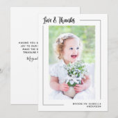 Liefde & Bedankt Moderne foto-baptisme (Voorkant / Achterkant)