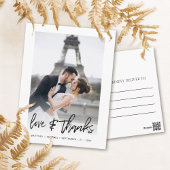 Liefde & Bedankt Moderne foto dank u Briefkaart