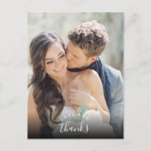 Liefde Bedankt Moderne Foto Weddenschap Hartelijk  Briefkaart (Voorkant)