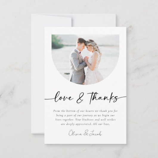 Liefde & Bedankt Moderne Fotoboog Bruiloft (Voorkant)