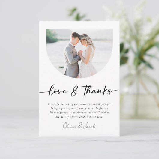 Liefde & Bedankt Moderne Fotoboog Bruiloft (Staand voorkant)