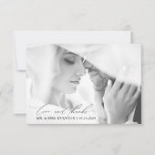 Liefde & Bedankt Moderne kalligrafie Fotobruiloft (Voorkant)