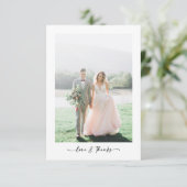 Liefde & Bedankt Moderne minimalistische foto brui (Staand voorkant)