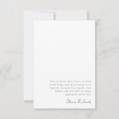 Liefde & Bedankt Moderne minimalistische foto brui (Achterkant)