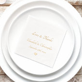 Liefde & Bedankt Monogram Trouwdatum Party Cocktai Folie Servetten