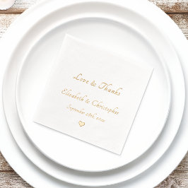 Liefde & Bedankt Monogram Trouwdatum Party Cocktai Folie Servetten