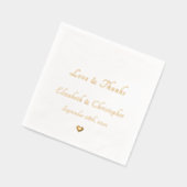 Liefde & Bedankt Monogram Trouwdatum Party Cocktai Folie Servetten (Links)