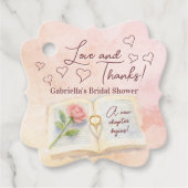 Liefde & Bedankt Nieuw Chapter Storybook Vrijgezel Bedankjes Labels (Voorkant)