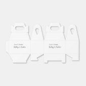 Liefde & bedankt paar naam bruiloft eenvoudig mini bedankdoosjes (Uitgevouwen)