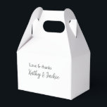 Liefde & bedankt paar naam bruiloft eenvoudig mini bedankdoosjes<br><div class="desc">meisjesontwerp</div>