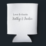 Liefde & bedankt paar naam bruiloft eenvoudig mini blikjeskoeler<br><div class="desc">meisjesontwerp</div>