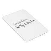 Liefde & bedankt paar naam bruiloft eenvoudig mini magneet (Rechterzijde)