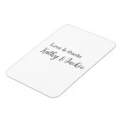 Liefde & bedankt paar naam bruiloft eenvoudig mini magneet (Linkerzijde)
