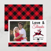 Liefde Bedankt Red Buffalo Pset White Holiday Foto (Voorkant / Achterkant)