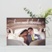 Liefde & Bedankt Romantische trouwfoto (Staand voorkant)