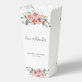 Liefde & Bedankt Roze Waterverf Weddenschap Bedankdoosjes (Achterkant)