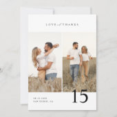 Liefde & Bedankt | Rustic Script Trouwfoto (Voorkant)