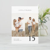 Liefde & Bedankt | Rustic Script Trouwfoto (Staand voorkant)