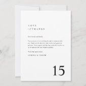 Liefde & Bedankt | Rustic Script Trouwfoto (Achterkant)