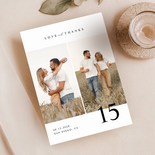 Liefde & Bedankt | Rustic Script Trouwfoto