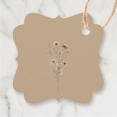 Liefde & Bedankt Rustiek Boho Chic Wildflowers Huw Bedankjes Labels (Achterkant)