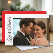 Liefde & Bedankt Schattige paar Dank u kaart