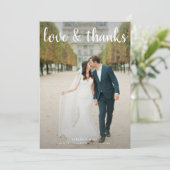 Liefde & Bedankt Script 2 Foto QR Code Bruiloft (Staand voorkant)