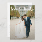 Liefde & Bedankt Script 2 Foto QR Code Bruiloft (Voorkant / Achterkant)