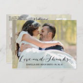 LIEFDE & BEDANKT SCRIPT | BRUILOFT BEDANKT BRIEFKA BRIEFKAART (Voorkant / Achterkant)