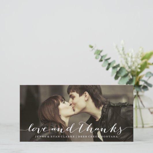 LIEFDE & BEDANKT SCRIPT | BRUILOFT BEDANKT FOTO (Staand voorkant)