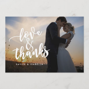 Liefde & Bedankt Script Foto bedankkaart