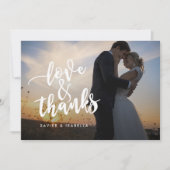 Liefde & Bedankt Script | Foto bedankkaart (Voorkant)