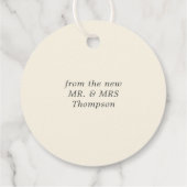 Liefde & Bedankt Sinaasappel Bloemen Ivoor Bruilof Bedankjes Labels (Achterkant)