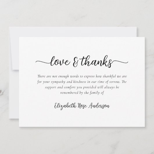 Liefde & Bedankt Sympathie Begrafenis (Voorkant)