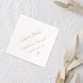 Liefde & Bedankt Trouwdatum Monogram Party Cocktai Folie Servetten