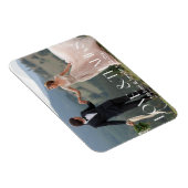 Liefde & bedankt Trouwfoto chique witte typografie Magneet (Rechterzijde)