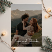 Liefde & Bedankt Trouwpaar Bedankkaart Feestdagenkaart