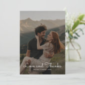 Liefde & Bedankt Trouwpaar Bedankkaart Feestdagenkaart (Staand voorkant)