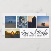 Liefde & Bedankt Trouwscript Vijf Fotocollage (Voorkant)