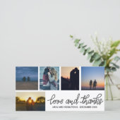 Liefde & Bedankt Trouwscript Vijf Fotocollage (Staand voorkant)