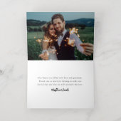 Liefde & Bedankt Weddenschap Foto Snowflake Real Folie Feestdagenkaart (Binnenlaag)