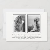 LIEFDE & BEDANKT | Zwart & Wit 3 foto bruiloft (Achterkant)