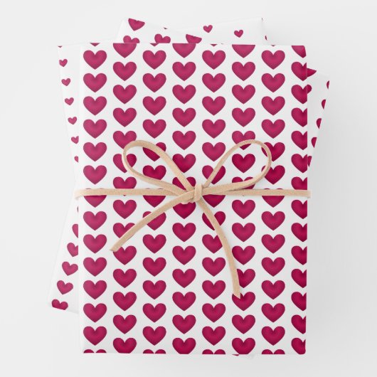  liefde bedekt met Romantische Valentijn 3-wegs Inpakpapier Vel (In situ)