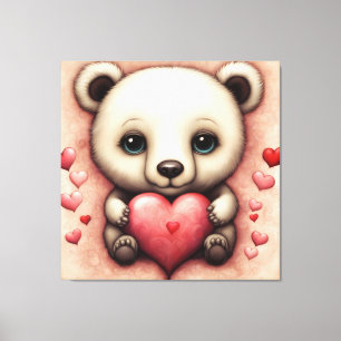 Liefde Beer 2 Canvas Afdruk