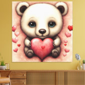 Liefde Beer 2 Canvas Afdruk (Insitu (Woonkamer))