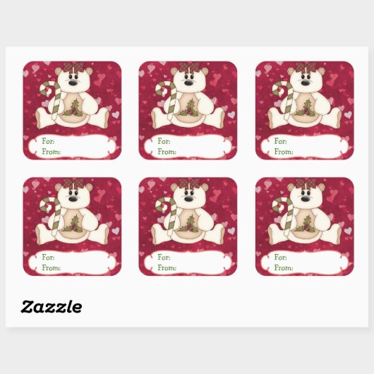 Liefde Beer kerstcadeau Label (Vel)