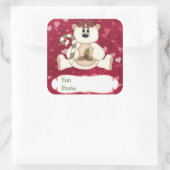 Liefde Beer kerstcadeau Label (Tas)