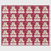 Liefde Beer kleinkind speciaal kerstmis Cadeaupapier (Vlak)